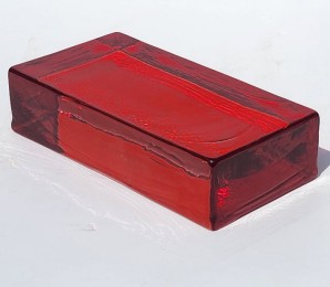 빨강 유리벽돌 200*100*50